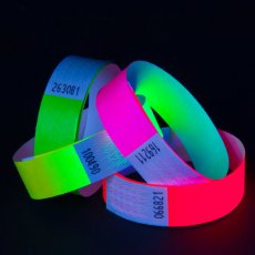 Set de 100 pulseras fluorescentes luminosas - lámparas fluorescentes -  fiesta - mezcla de diferentes colores Rojo Verde