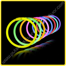 Set de 100 pulseras fluorescentes luminosas - lámparas fluorescentes -  fiesta - mezcla de diferentes colores Rojo Verde