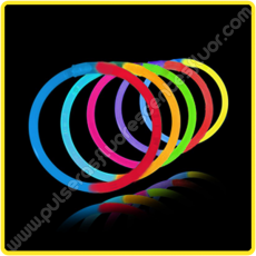 Pulseras Fluorescentes Bicolor (100 uds)