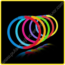 Pulseras Fluorescentes Bicolor