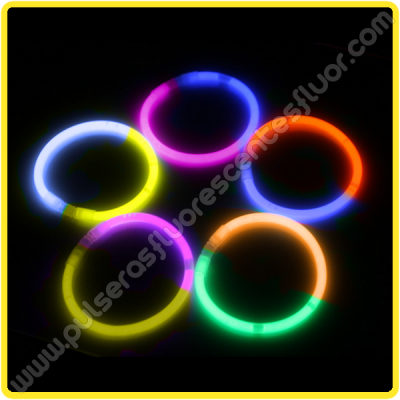 Pulseras Bicolor Fluorescentes de Alta Calidad