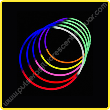 Collares Fluorescentes Tricolor (50 uds)
