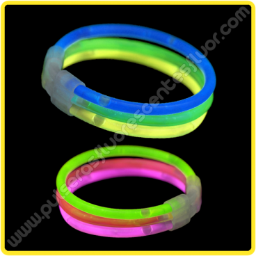 Pulseras Fluorescentes Triples (33 uds)