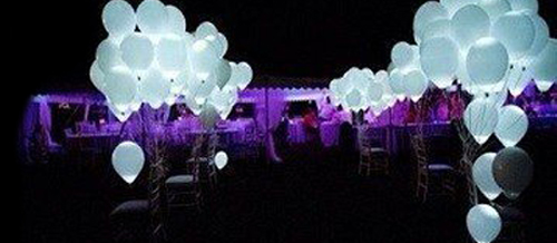 decoracion boda globos led
