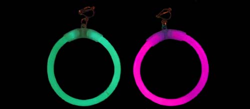 pendientes de neon para fiestas