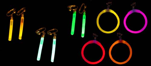 pendientes largos luminosos para fiestas