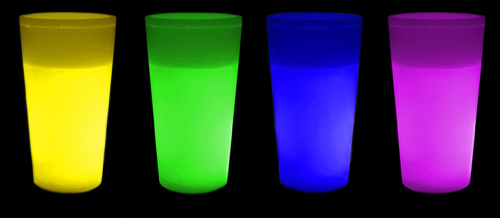 vasos con luz